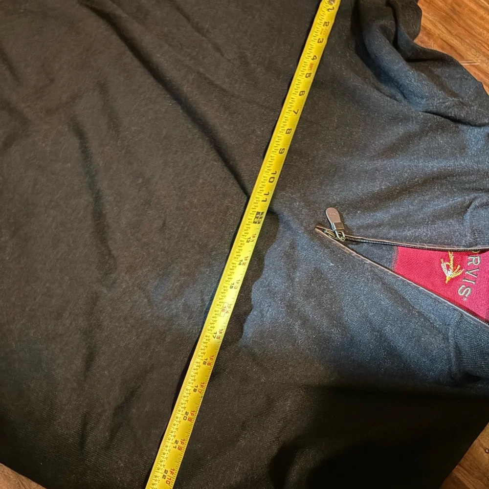 Orvis 100% Merino Wool Quarter Zip Sweater XXL Black Fly Fishing Pullover (1036)